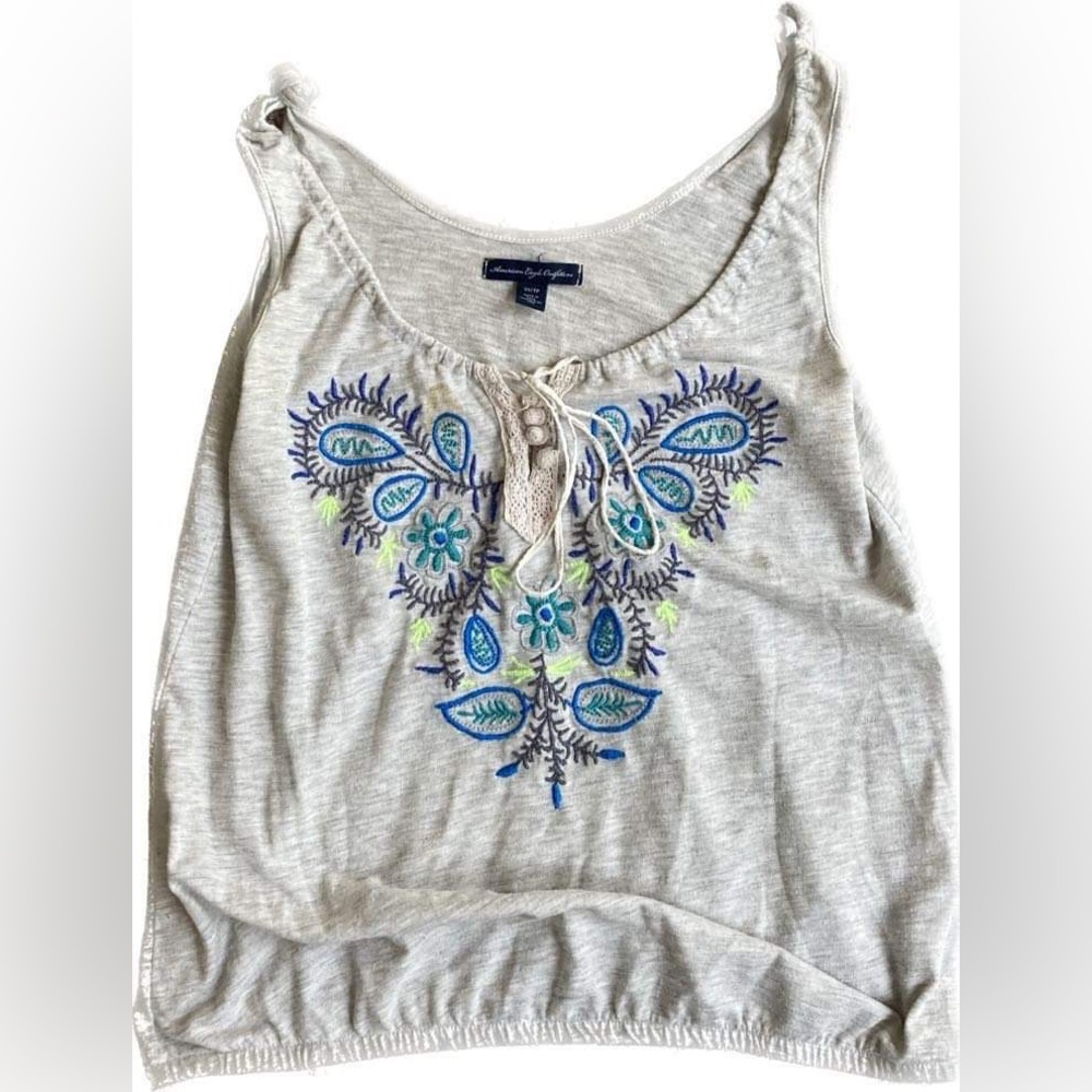 American eagle bohemian gray tank top